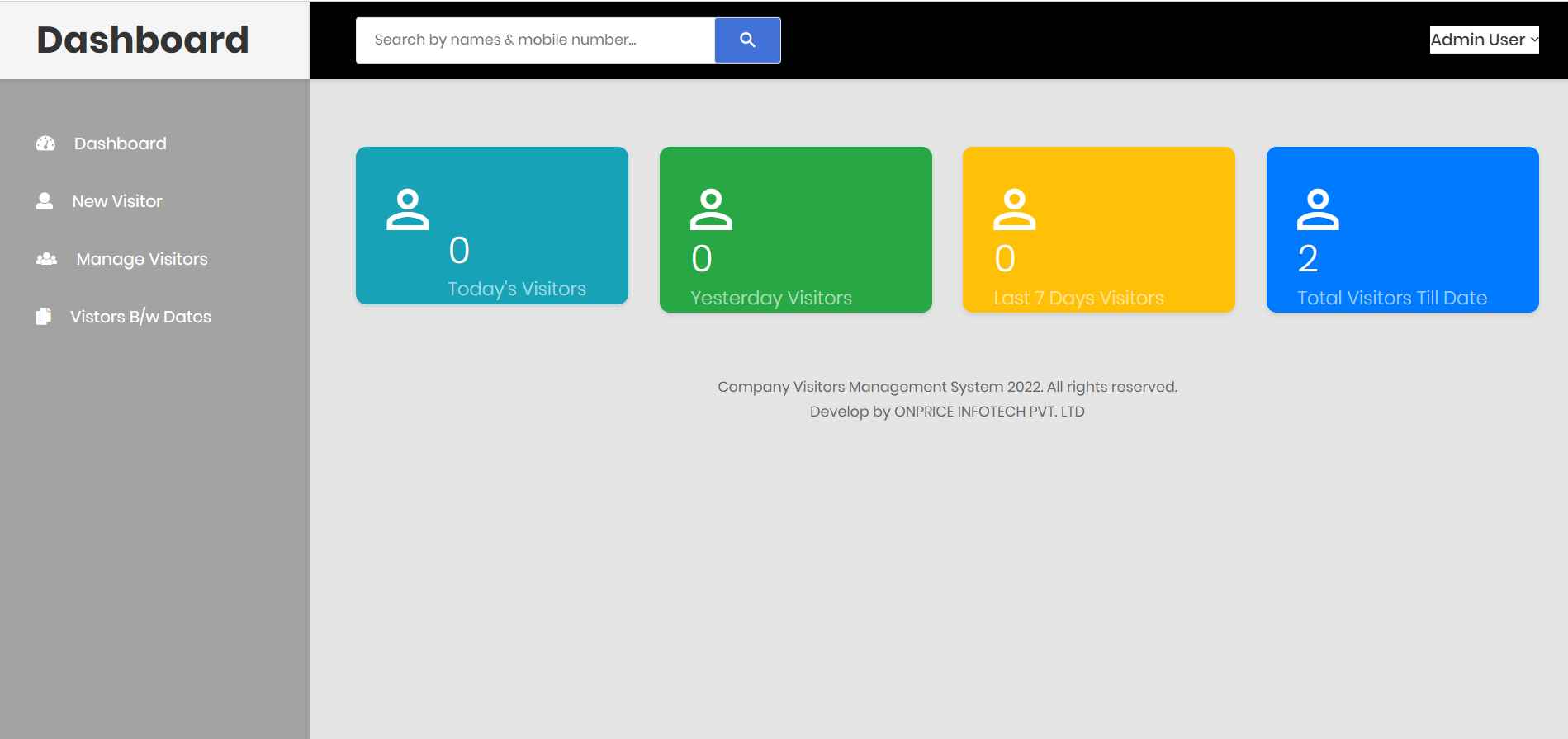COMPANY VISITORS MANAGEMENT SYSTEM